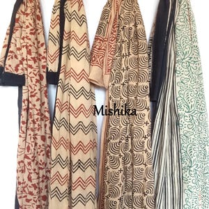 Katoenen sarong met Indiase blokprint: strandomslag, sjaal, pareo