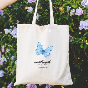 The Sserafim Antifragile Tote Bag | Kpop bag | The Sserafim Merch | LeSserafim Tote bag | Sakura | Chaewon | Yunjin | The Sserafim Tote Bag