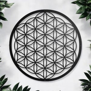 Metal Flower of Life Mandala Wall Art, Sacred Geometry Decor - Etsy