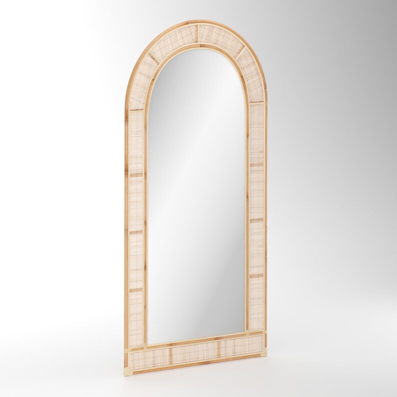 Handmade Natural Rattan Full Length Mirror Etsy
