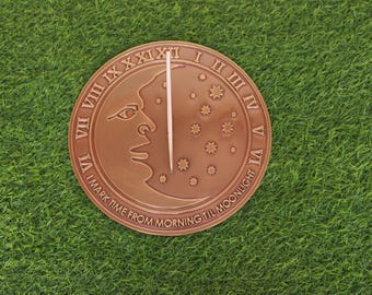 Outdoor Garden Sundial Clock – Classic Brass Finish with Roman Numbers