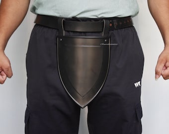 HANDMADE Blackened Tasset  Belt Medieval Shield Plate Reenactment Armor