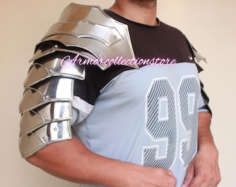 HANDMADE Fantasy Knight Pauldrons Plate Arm Protection Shoulder