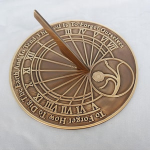 HANDMADE Brass Decorative Sundial Anniversary gift For Couple, Friends, Parents Etc.