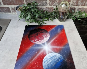 Red and blue planets