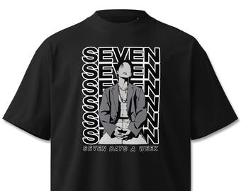 Kpop t-shirt, Seven Jk, Music, Fanmade, Illustration, Oversized tee, Stanley Stella SATU020