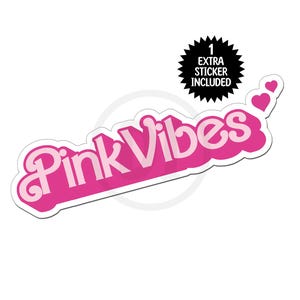Pink Stickers, Pink vibes, Sticker, Set of 2, Girly stationary