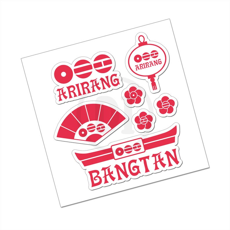 Ariyan Sticker Kpop Stickers, Arirang, Asian Inspired Art, Music, Fanmade, Set of 7 ...