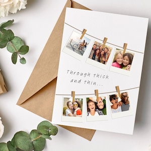 Gepersonaliseerde fotocollagekaart, aangepaste aandenken voor elke gelegenheid, verjaardag, jubileum, Moederdag, afdrukbare digitale download