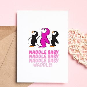 Cartão engraçado para impressão de maternidade, gingado de mulher grávida, chá de bebê, futuro dia das mães, expectativa de aniversário da mãe, cartão de felicitações de humor