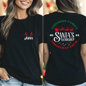 Custom Name Family Christmas Crew Tshirts, Matching Christmas Morning Family Shirt, Christmas Crew Shirt, Family Holiday Outfit