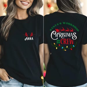 Custom Name Family Christmas Crew Tshirts, Matching Christmas Morning Family Shirt, Christmas Crew Shirt, Family Christmas Holiday Outfit