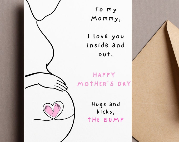 Mommy to Be Printable Card, Card From Baby, New Mom, Expecting Mothers ...