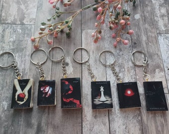 Twilight series mini book keychain