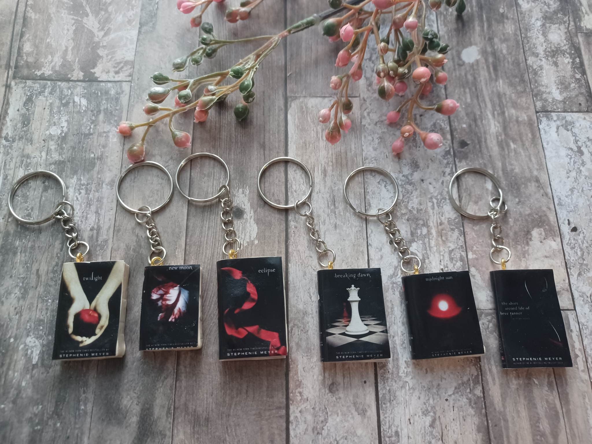 Daisychains66 Twilight Inspired Book Keychains