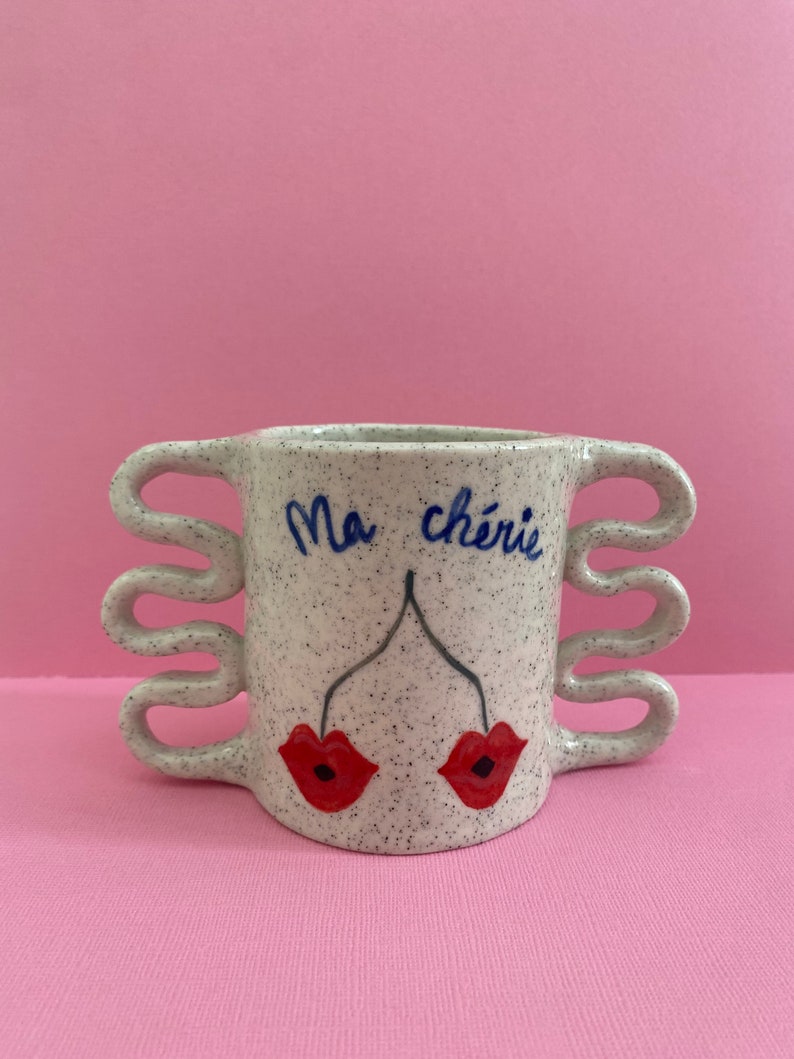 Ma Cherie Mug handmade pottery/ceramics by Claydate.au image 1