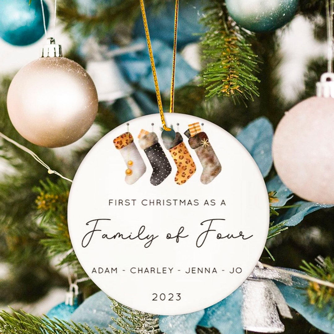 Family Of 4 Christmas Ornament 