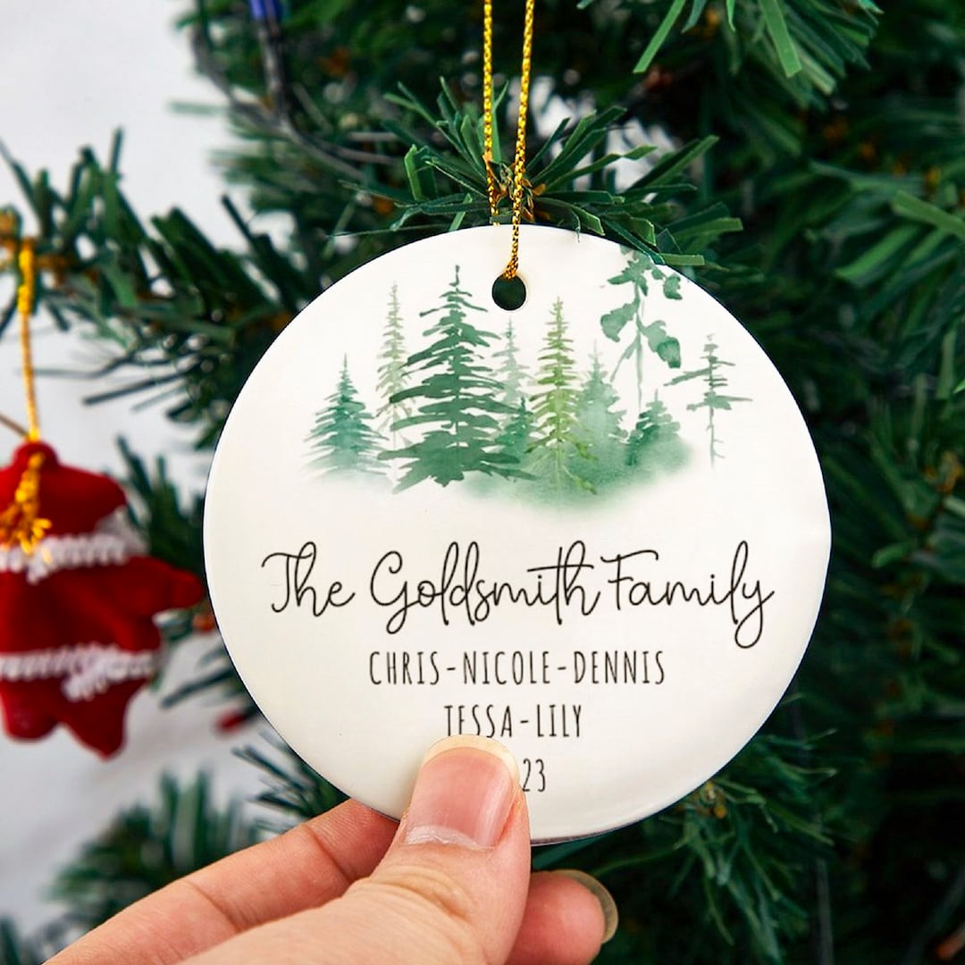Tree Family Ornament Personalized Family Christmas Ornament Etsy