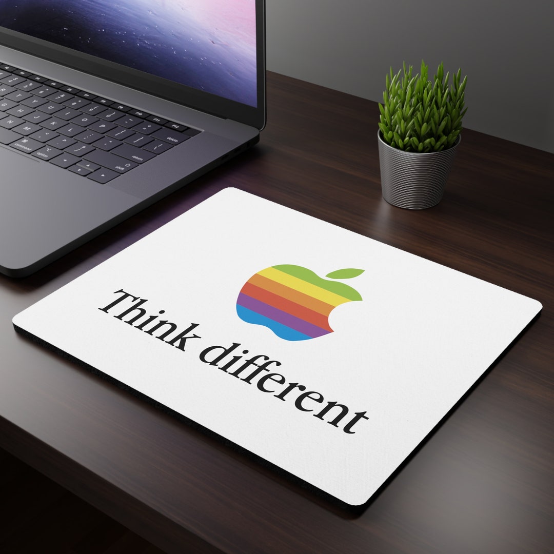 Apple Logo Think Different Mouse Pad. Apple Mouse Pad. Steve Etsy