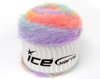 Paquete de hilo Ice Yarns Cakes Fancy Mohair para tejer y hacer ganchillo