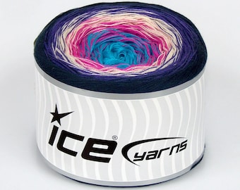 Ice Yarns Cakes Cotton Fine Yarn Pack for Knitting & Crochet