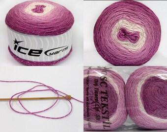 Lot of 2 x 150gr Balls Ice Yarns Cakes Glitz Yarn