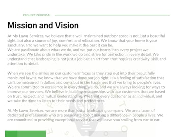 Customizable Mission and Vision Statement