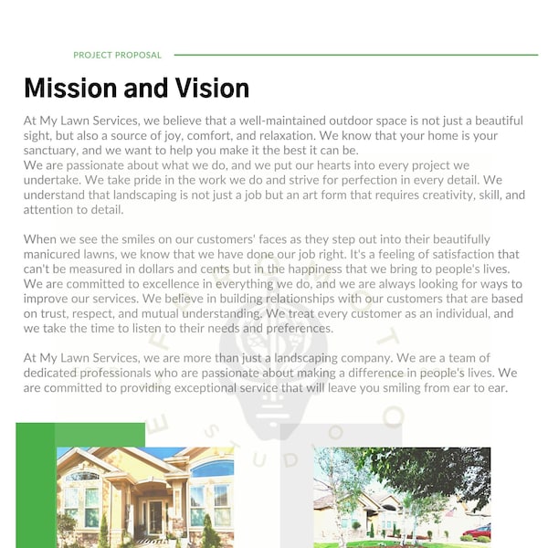 Customizable Mission and Vision Statement