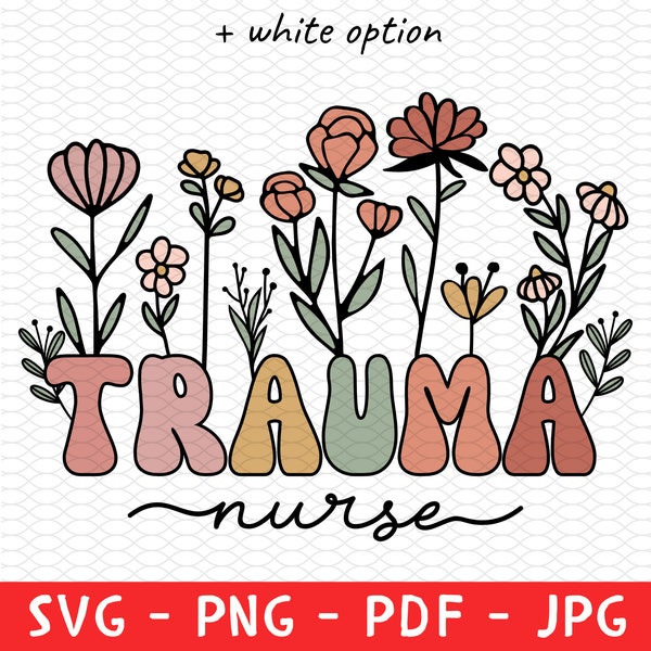 Floral Trauma Nurse Tee Png, Trauma Icu Nurse Week Shirt, Nursing School Grad, Trauma Intensive Care Unit, Nurse Appreciation Sweatshirt