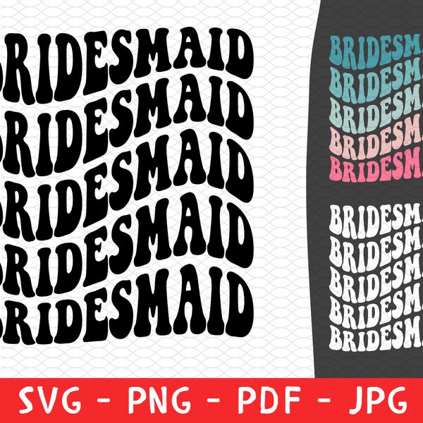 Retro Bridesmaid Shirt Svg Png, Bridal Party Png, Groovy Bachelorette Theme Party Svg, Aesthetic Trendy Words on Back, Boho Bride Shirt Png