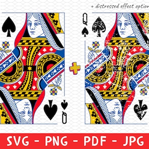 Queen of Spades Graphic Tee Shirt pour femme Png, vintage Feminist Tee Png, Playing Cards Png, Tshirt Png, Gift for Her Png, Poker Clipart