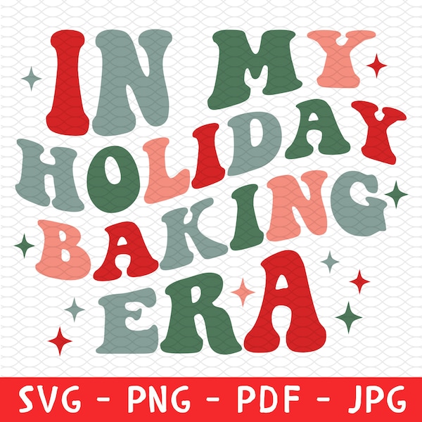 Dans mon ère de pâtisserie de vacances Chemise Png Svg, Dans mon ère de pâtisserie, Cadeau pour boulanger, Tee-shirt boulanger, Chemise d’amateur de pâtisserie, T-shirt drôle de boulanger, Png de Noël