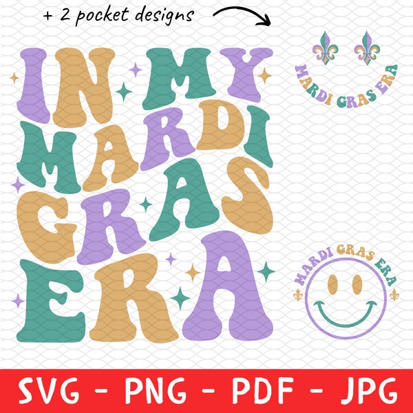 In My Mardi Gras Era Shirt Png,Fleur De Lis Tee Svg,NOLA Tee Png,Mardi Gras Carnival Png,Fat Tuesday Svg,New Orleans Shirt Png,Louisiana Svg