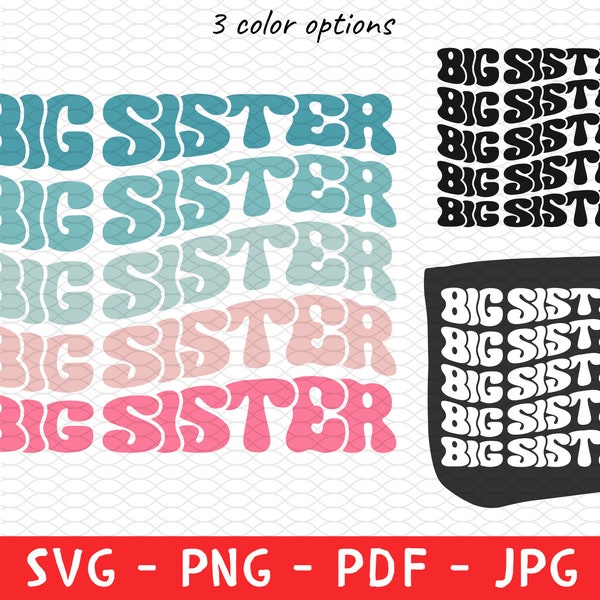 Big Sister SVG PNG, Big Sister Svg, Baby Announcement Svg, Siblings Svg, Sisters Svg, Family Svg, Promoted to Big Sister, Big Sis Cricut