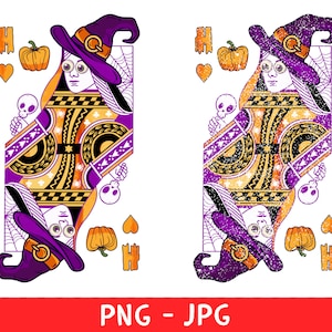 Halloween Queen of Hearts Graphic Shirt Png, Halloween Shirt Png, Halloween Playing Cards Png, Spooky Vibes Png, Halloween Poker Svg, Otoño