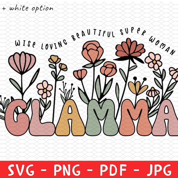 Custom Glamma Shirt Png Svg, Personalized Glamma Shirt Gift, Customized Glamma Svg, Grandma Shirt Appreciation Gifts, Grandma Sweat Svg