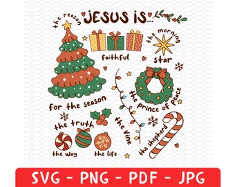 Jesus is the reason for the season Svg Png, Christian Christmas Svg, Religious, Jesus Christmas Shirt, Nativity, Christmas Tree, Faithful