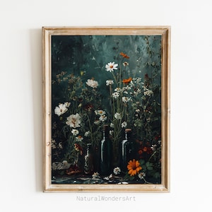 PRINTABLE Vintage Apothecary | Antique Oil Painting, Dark Academia Decor, Goth Home Decor Cottagecore, Witchy Aesthetic | Wall Art