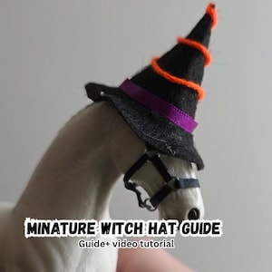 Modello mini cappello da strega per cavalli modello | Cappello da cavallo di Halloween stampabile | Schleich PDF fai da te