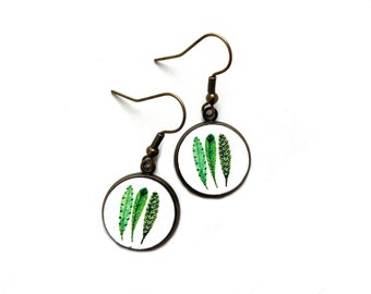 Cute wooden leaf earrings, Scandinavian earrings, Nordic jewelry, Scandinavian design, light earrings, wooden pendants