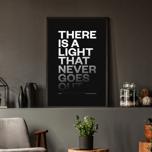 Fine Art Print - There Is a Light That Never Goes Out #1 | The Smiths | Lyrics Print | Music Print