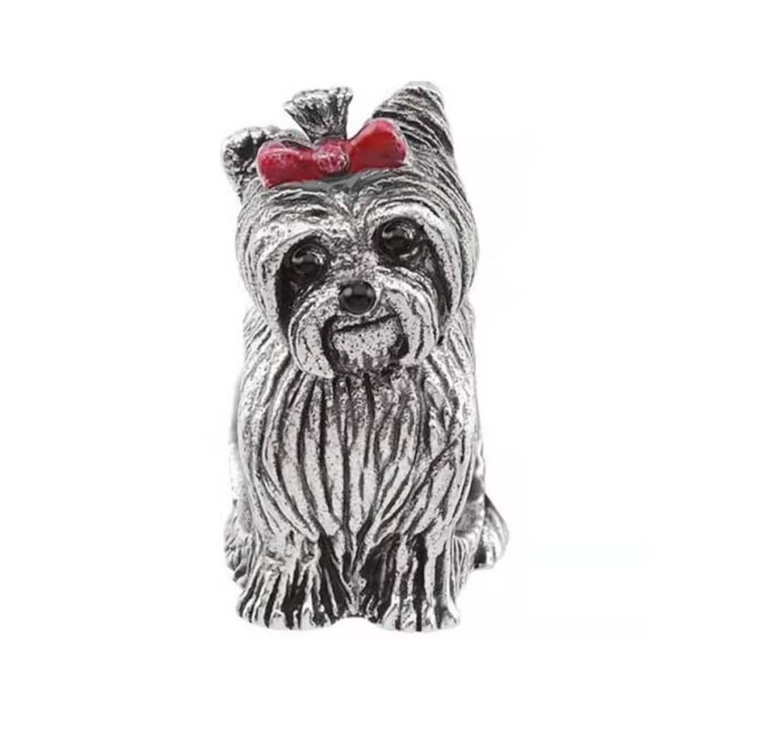 Yorkshire Terrier Charm Yorkie Dog Charm Puppy Love Charm Sterling