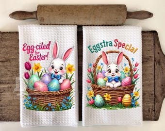 Easter Bunny Png, Kitchen Towel, Funny Towel Png, Kitchen Hand Towel Sublimation Bundle PNG towel Sublimation Designs, Png, Design