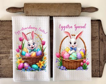 Bunny Easter Png, Kitchen Towel, Funny Towel Png, Kitchen Hand Towel Sublimation Bundle PNG towel Sublimation Designs, Png, Design