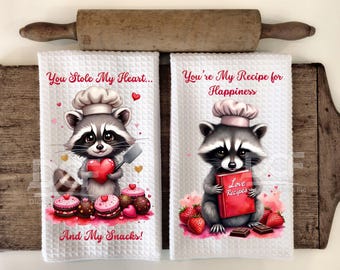 Raccoon Png, Funny Towel Png, Kitchen Hand Towel Apron Sublimation Bundle PNG towel Sublimation Designs, Funny Valentine, Digital Download