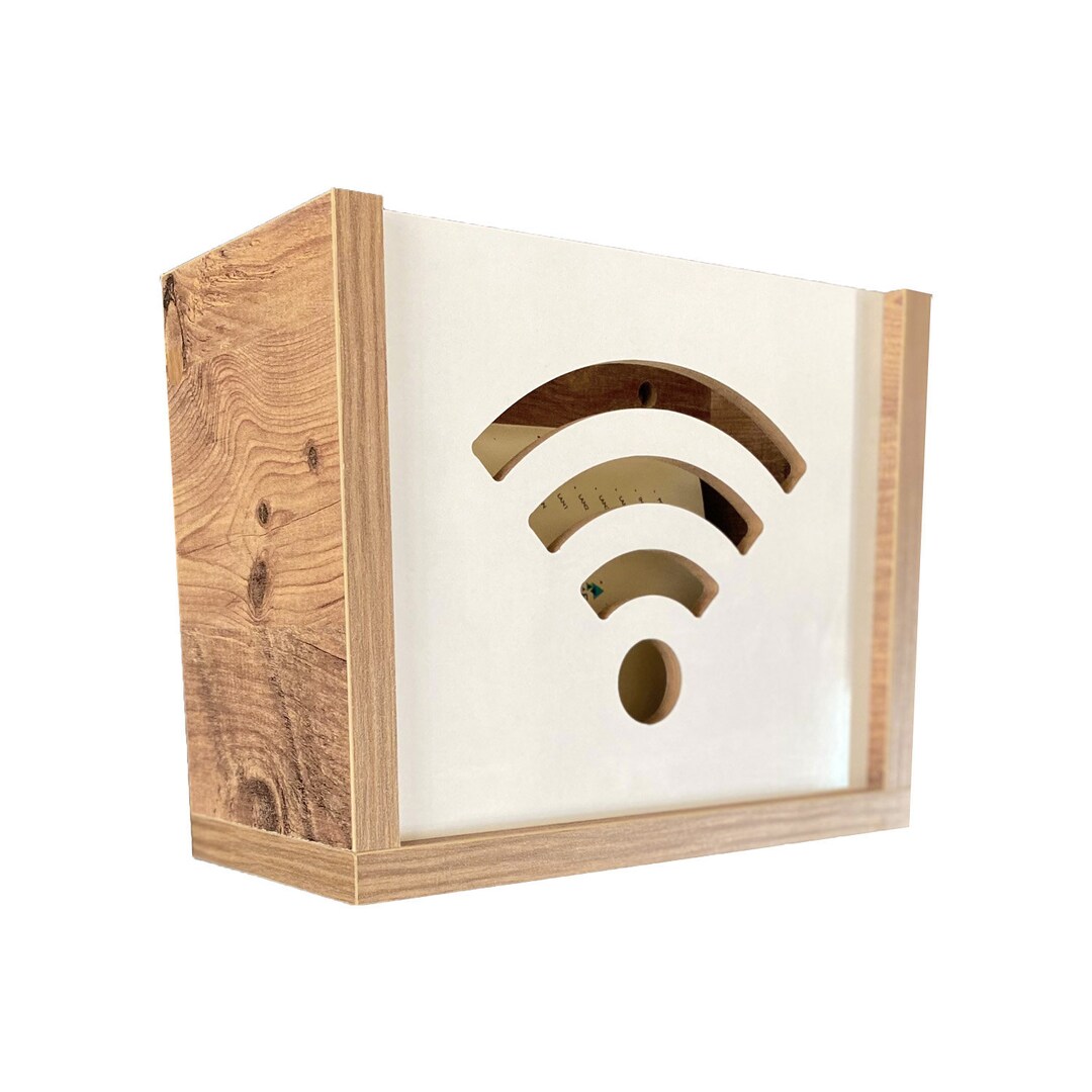 Bangu Wifi Router Shelf Storage Boxes, Wall Organizer, Wooden