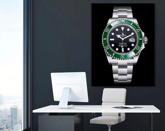 Clock on the wall Submariner with quartz silent mechanism, real clock watch, premium clock, home decor, office wall decor, the perfect gift