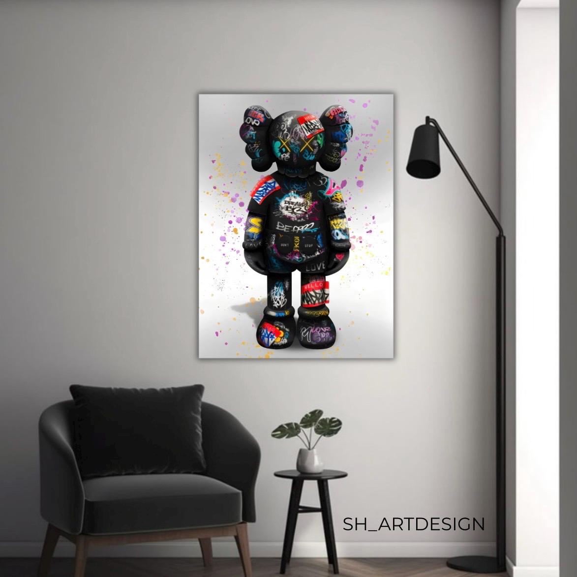 KING KAWS ポップアート クリスタルアート 60x90cm KING KAWS ポップアート クリスタルアート 60x90cm