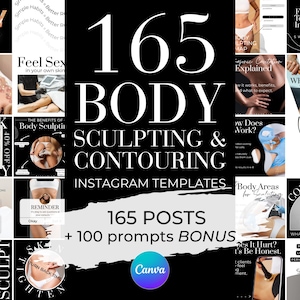 Body Contouring Instagram Template | Body Sculpting Instagram Posts | Body Sculpt Social Media | Medspa Instagram Post | Sculpting Template