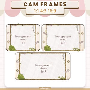 Switch Webcam frames for Twitch Cottagecore